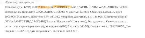 Автотранспортное средство BMW 118i, 2007 года выпуска, идентификационный номер (VIN) WBAUA31080VE48097.
