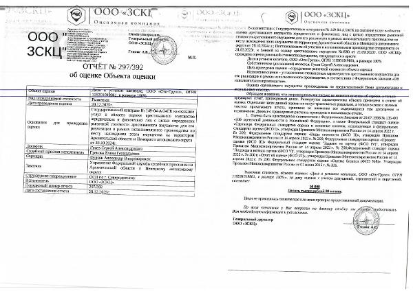 Доля в уставном капитале ООО «ОГР-Групп» (ОГРН 1182901019861) в размере 100%, номинальной стоимостью 10 000 рублей