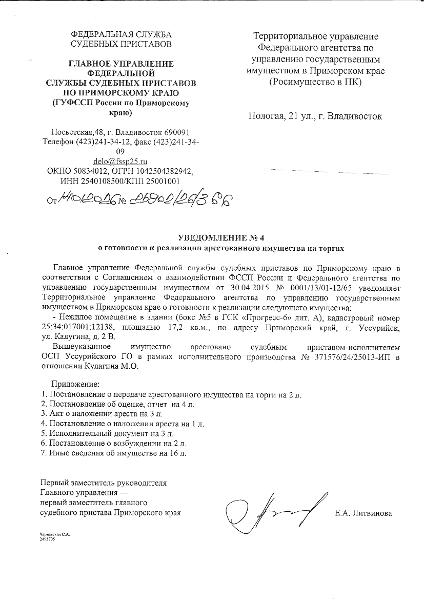 Нежилое помещение площадью 17,2 кв. м, кадастровый номер 25:34:017001:12138