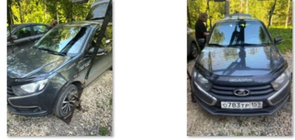 АМТС Лада Гранта, г.в.2022, г/н О783ТР159, VIN XTA219170N0440826, имеются повреждения, соб-к: Лебедев С. А.