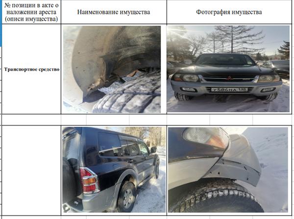 АМТС Мицубиси Паджеро, г.в. 2001, г/н У586НА125, №кузова V75W0101777, №двиг. NC0449, соб-к Мамаев П.В.