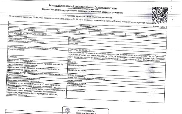 Земельный участок, земли с/х назначения, огородничество, пл.400кв.м., кад.№25:09:320801:90, адрес: Местоположение установлено относительно ориентира, расположенного за пределами участка. Ориентир адм.здание. Участок находится примерно в 1 375м, по направлению на юго-восток от ориентира. Почтовый адрес ориентира: Приморский край, Михайловский р-н, пгт. Новошахтинский, ул. Производственная. Соб-к Добровольский С.В.