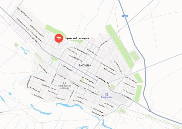 Земельный участок, 800 кв.м., кад. № 56:03:0101006:203, категория: земли населенных пунктов, вид разрешенного использования: для размещения домов индивидуальной жилой застройки, по адресу: Оренбургская обл., п. Акбулак, пер. Брянский, 14