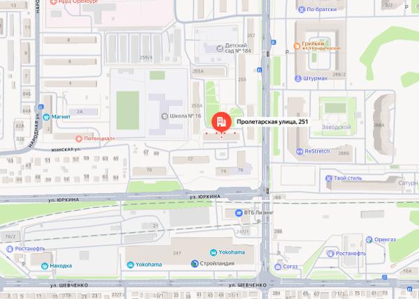 Помещение, площадь 340,80 кв.м., кадастровый номер 56:44:0313002:867, адрес: г.Оренбург, ул.Пролетарская, д.251