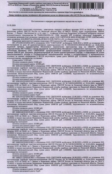 Помещение, назначение: нежилое, наименование: нежилое помещение, площадь 115,5 кв.м, кадастровый номер 62:29:0080008:156, местоположение: Рязанская область, г. Рязань, ул. Маяковского, д. 78, пом. Н1. Взыскатель: Центр видеофиксации ГИБДД ГУ МВД России по Московской области, УФССП по Рязанской области. Должник: ООО «Светолов».